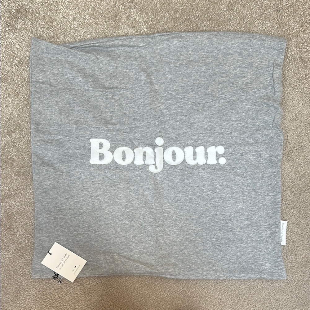 Jilly Box Gray Bonjour Pillow Sham, 20”